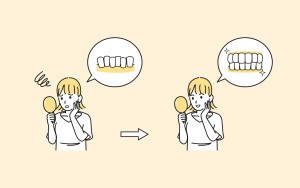 歯列矯正のビフォーアフターのイメージ